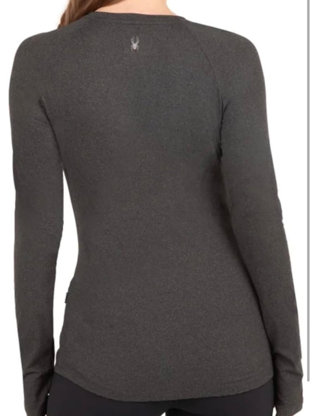 Spyder Women's Long Sleeve Active Top - Charcoal Gray - Picture 12 of 16